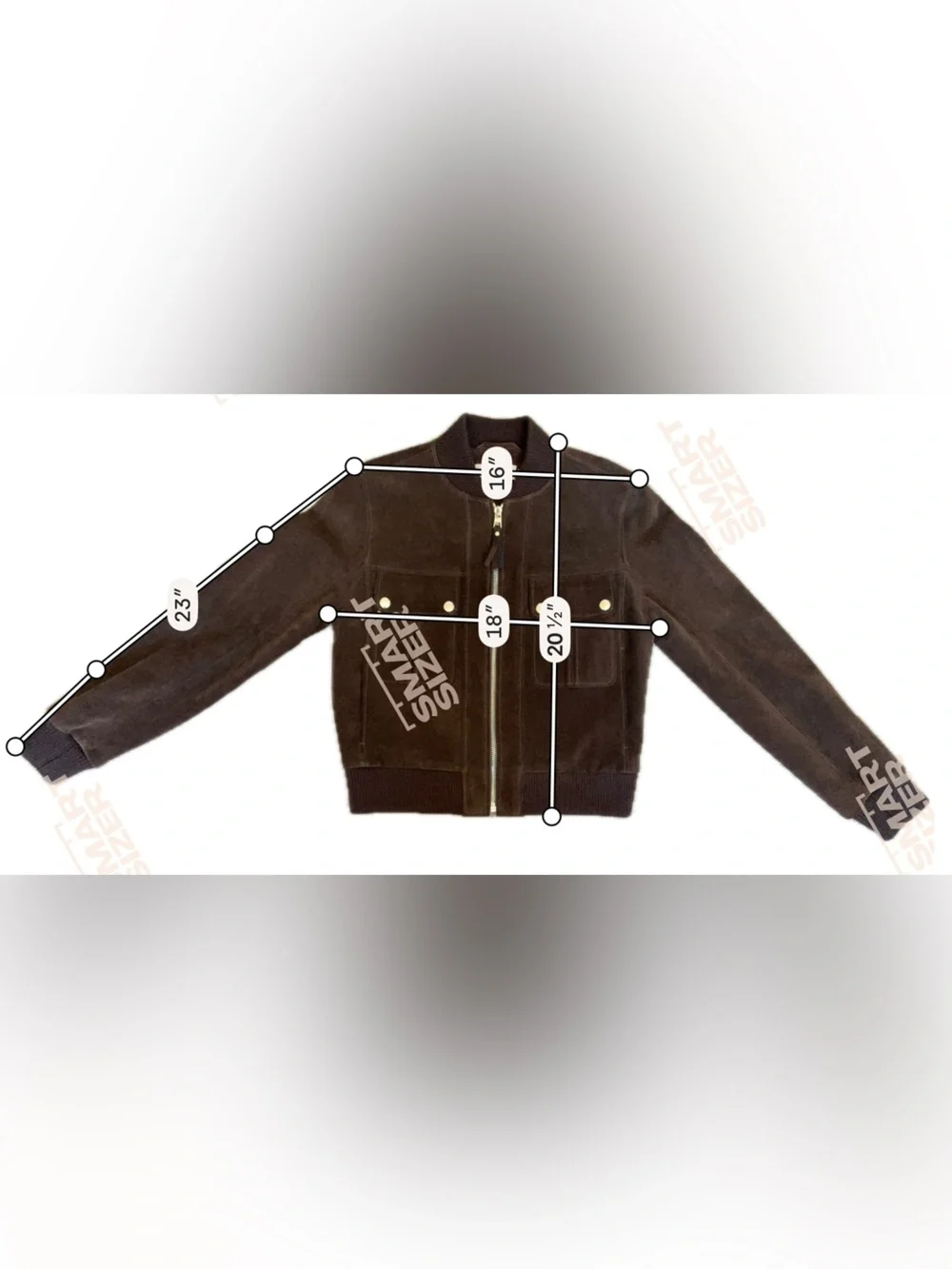 Tory Burch - Women’s Sude & Rib Knit Bomber Jacket - Chocolate Brown -Size Small